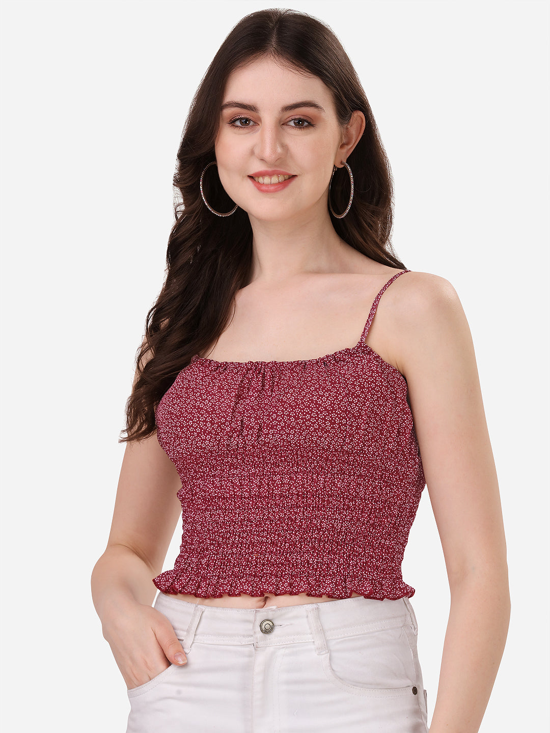 NiloBerry Smoked cami crop top