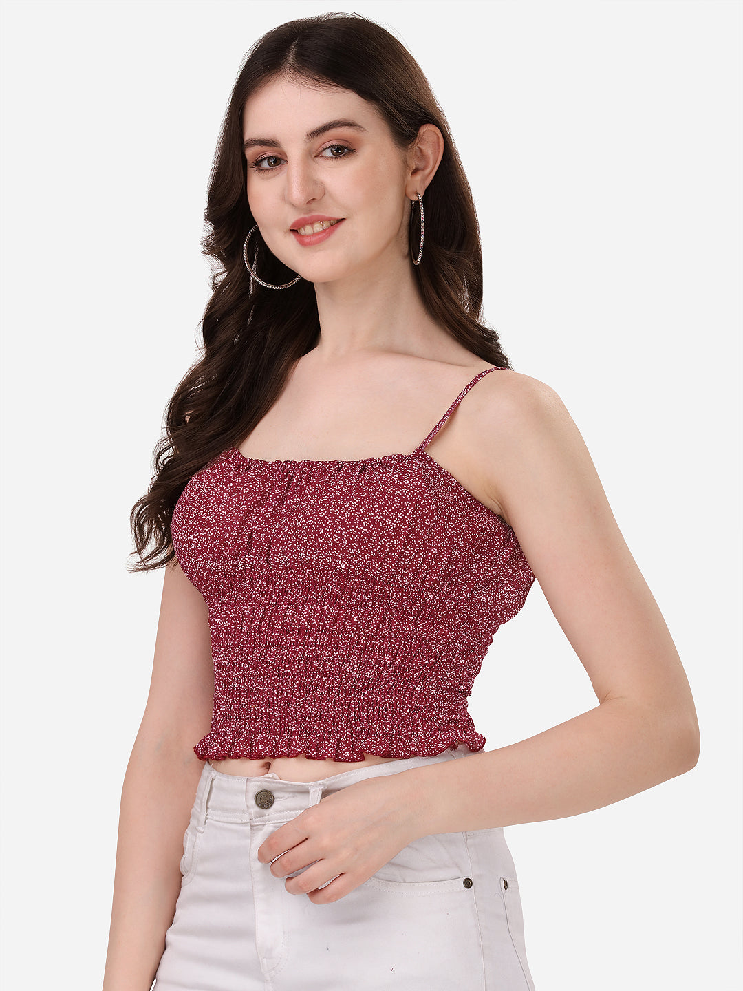 NiloBerry Smoked cami crop top