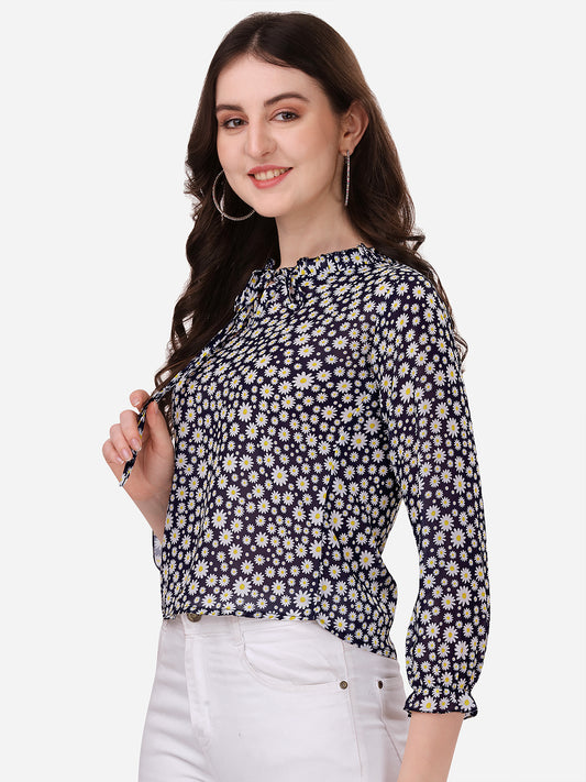 NiloBerry Daisy flower digital printed top